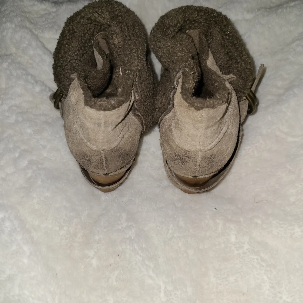 Nine West Size 10 Tan Suede Leather Ankle Booties - Picture 4 of 6